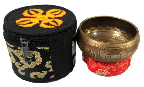 3.5" Double Dorje Singing bowl w/silk pouch SBT-2040